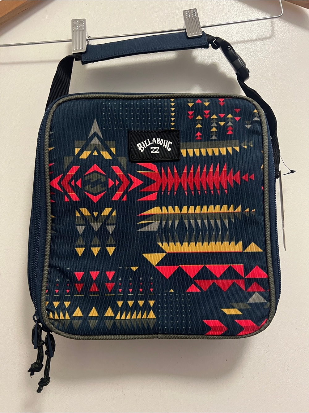 Billabong Navy Lunch Bag Geometric Print